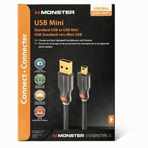 Monster USB Mini High Speed USB to USB Mini Connect ~ Connecter NEW Boxed